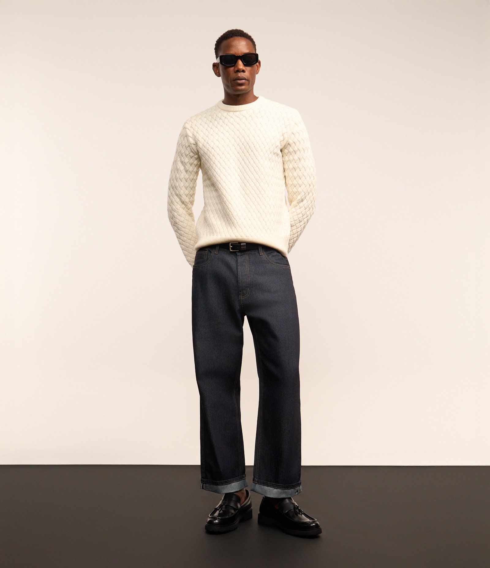 Suéter com Textura Tresse Off White 4