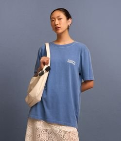 Camiseta Alongada em Algodão com Estampa No Bad Feelings