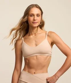 Top Esportivo em Poliamida com Decote Costas