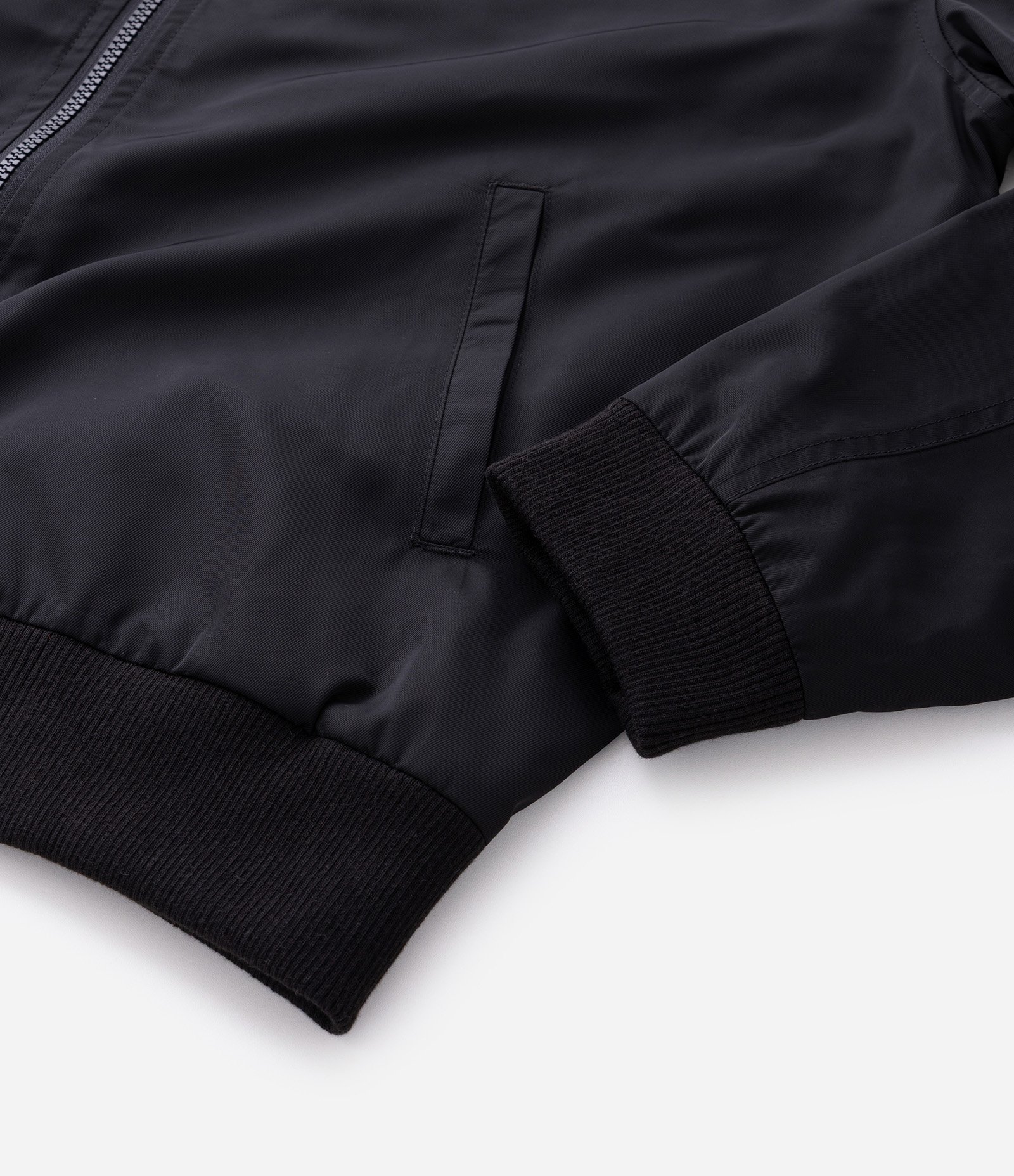 Jaqueta Bomber Aberta com Zíper Preto 11