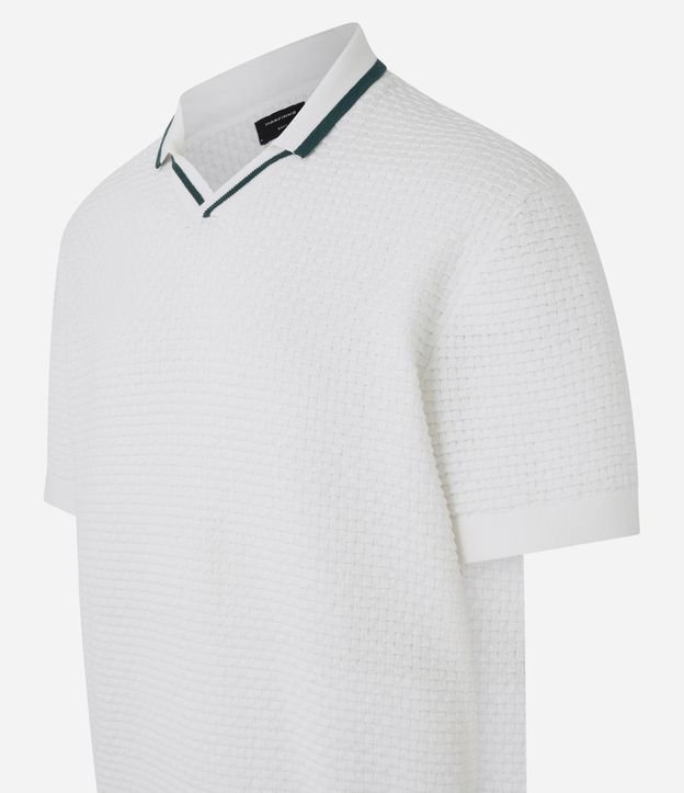 Camisa Polo Boxy em Algodão com Gola Contrastante
