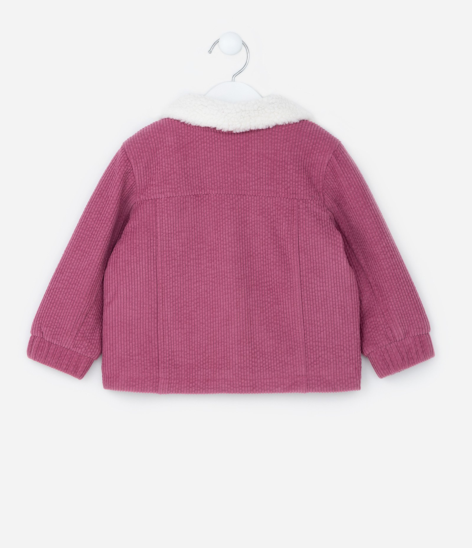 Jaqueta Infantil em Veludo com Gola com Pelinhos - Tam 1 a 5 Anos Roxo 2