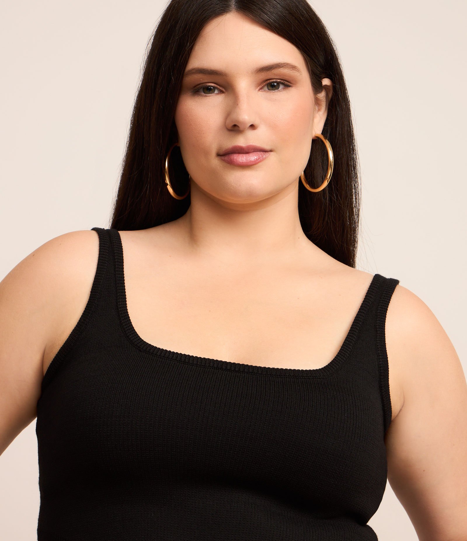 Blusa Cropped em Tricô Curve & Plus Size Preto 4