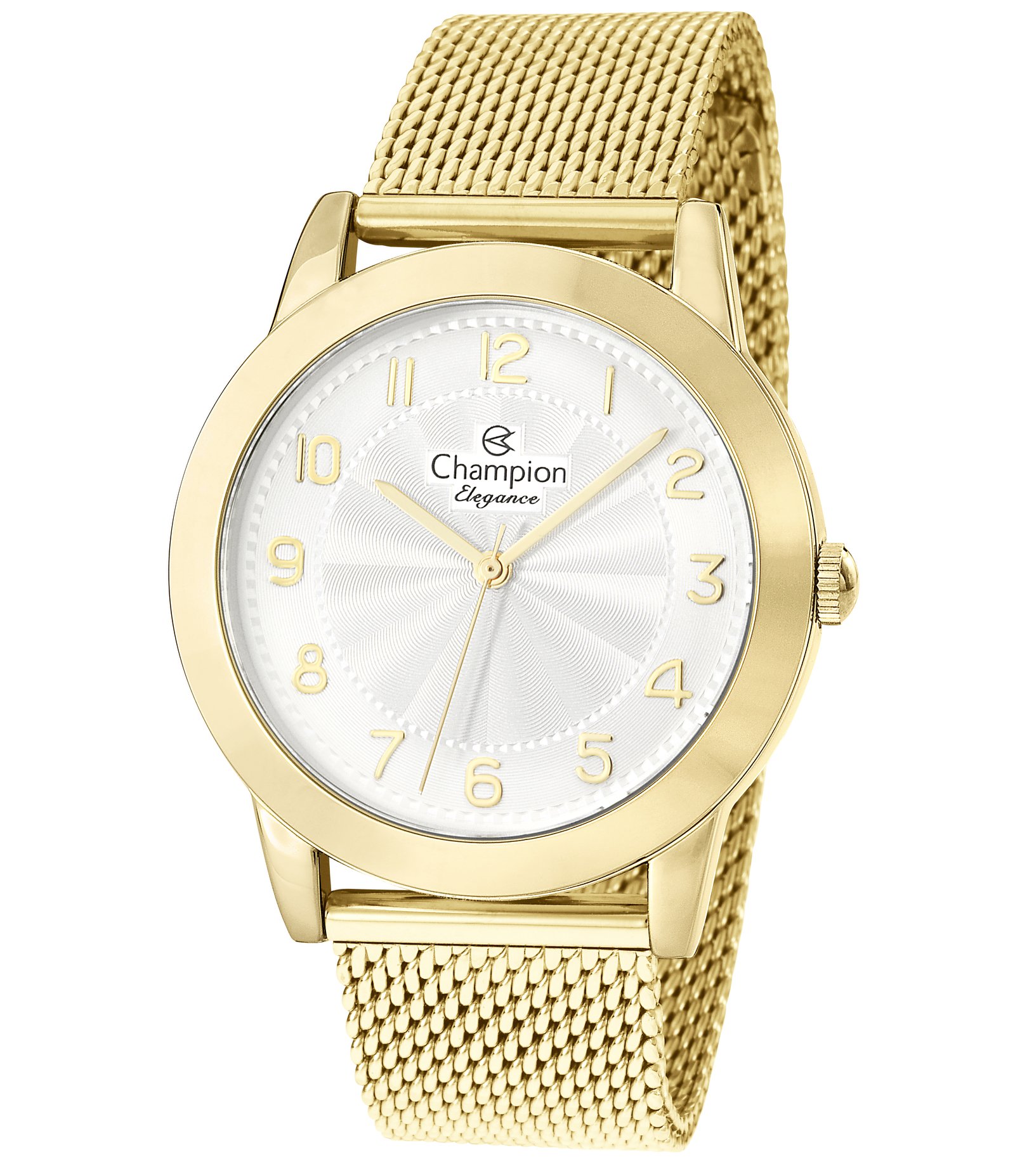 Kit Relogio Champion Feminino Analógico Dourado 1