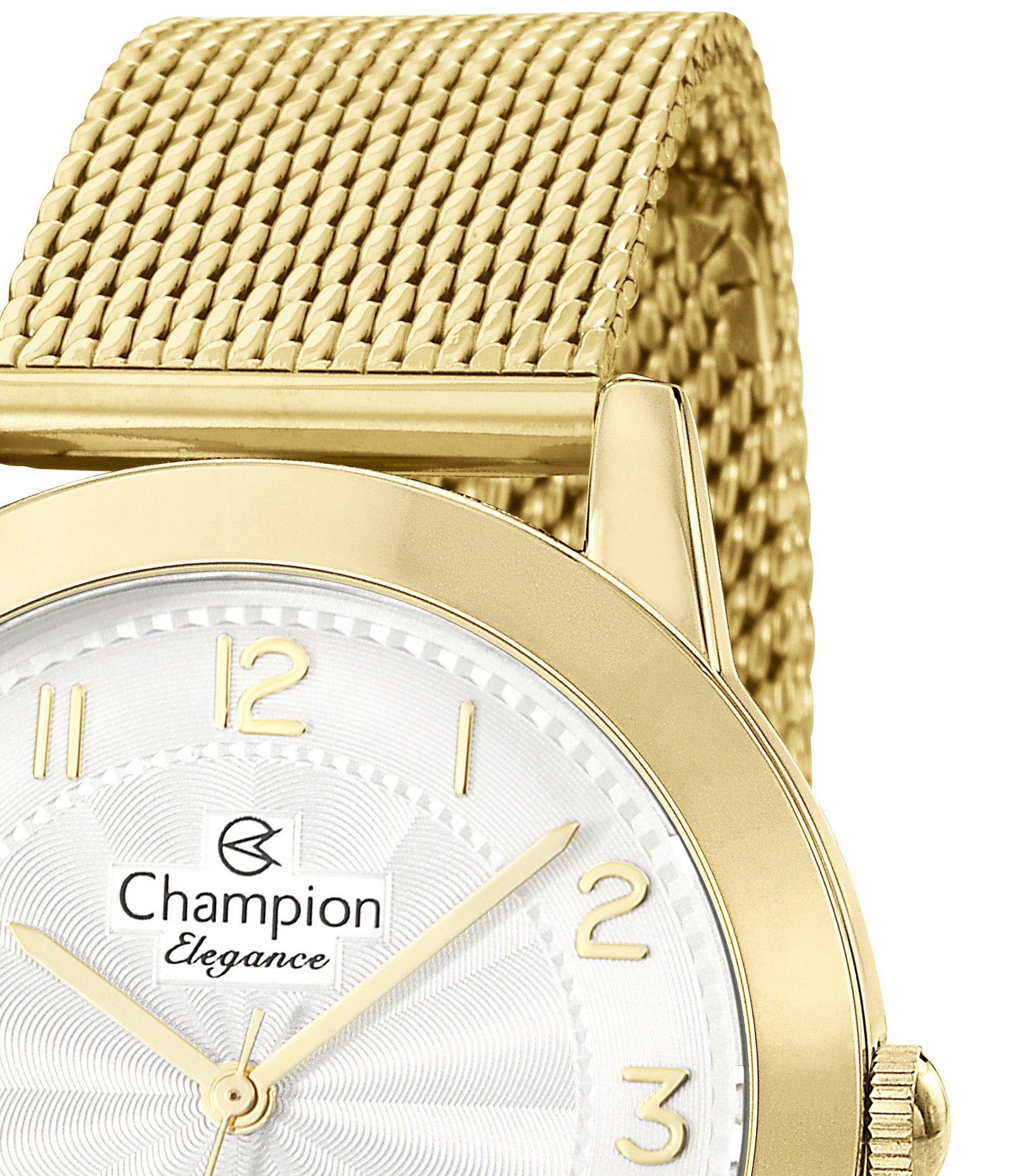 Kit Relogio Champion Feminino Analógico Dourado 2
