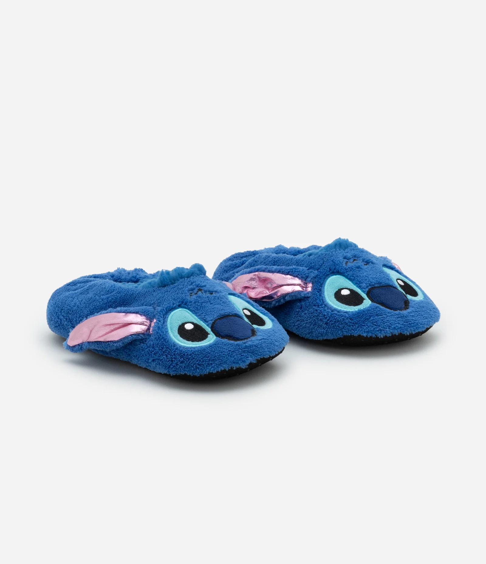 Meia Home Socks Infantil em Fleece Bordado Stitch - Tam 23/26 ao 31/34 Azul 1