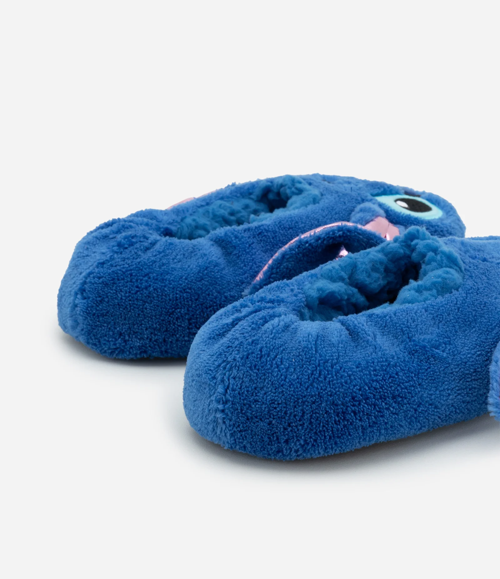 Meia Home Socks Infantil em Fleece Bordado Stitch - Tam 23/26 ao 31/34 Azul 2