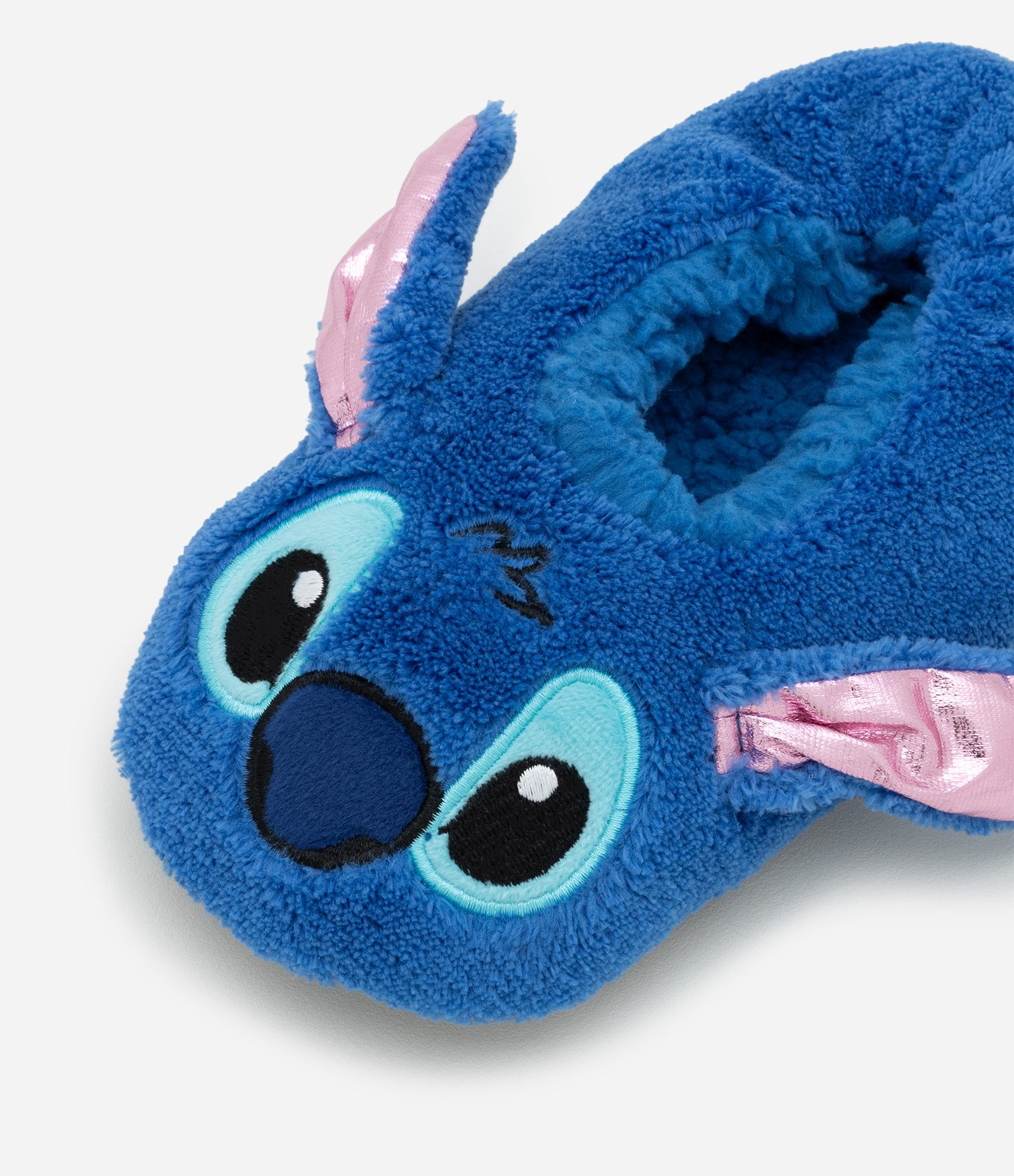 Meia Home Socks Infantil em Fleece Bordado Stitch - Tam 23/26 ao 31/34 Azul 3