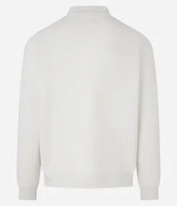 Jaqueta Bomber em Moletom com Zíper