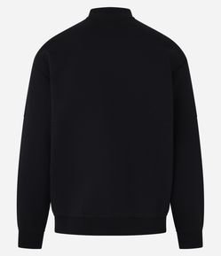 Jaqueta Bomber em Moletom com Zíper