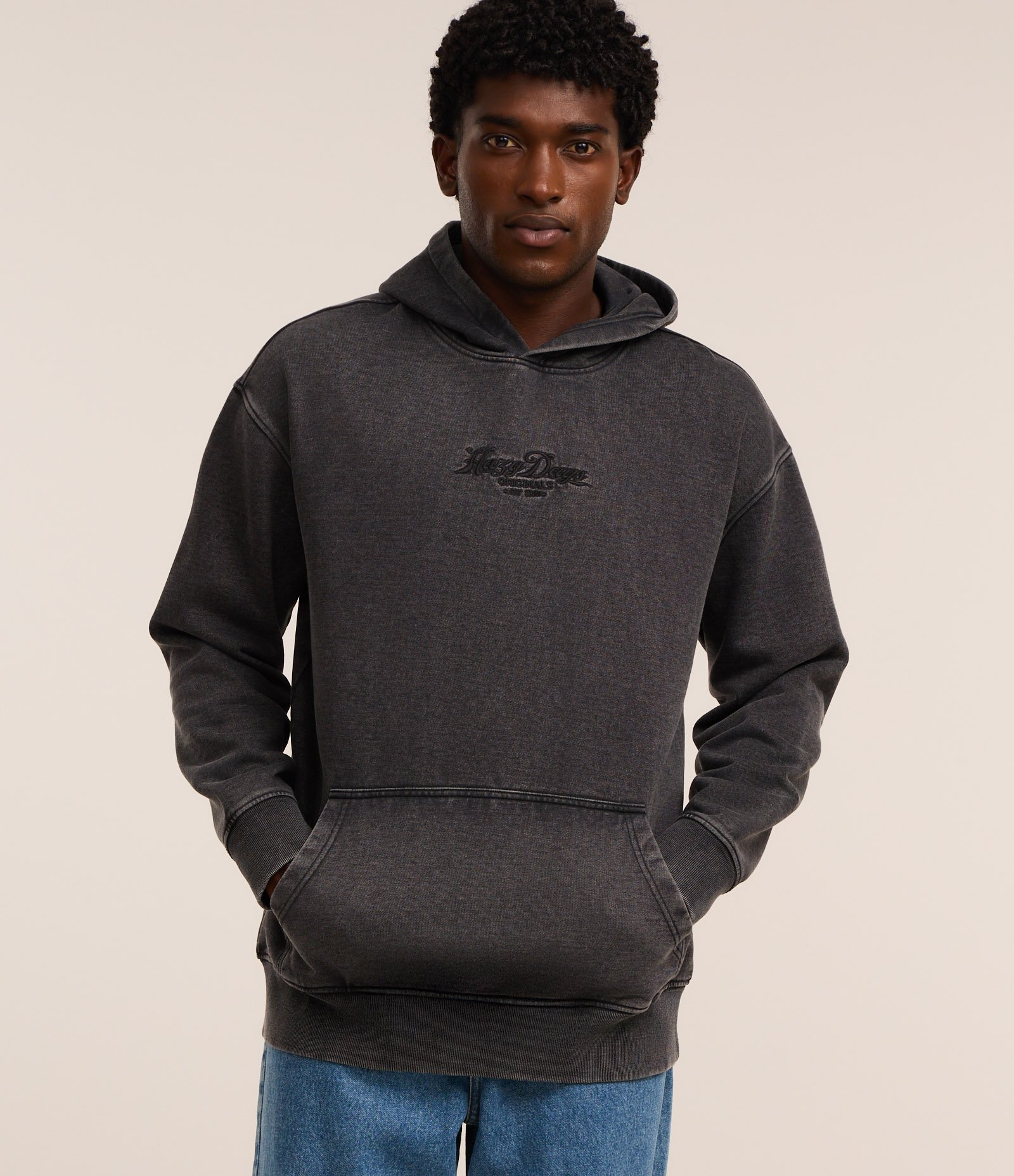 Moletom Relaxed com Estampa Lettering Bordada Preto 1