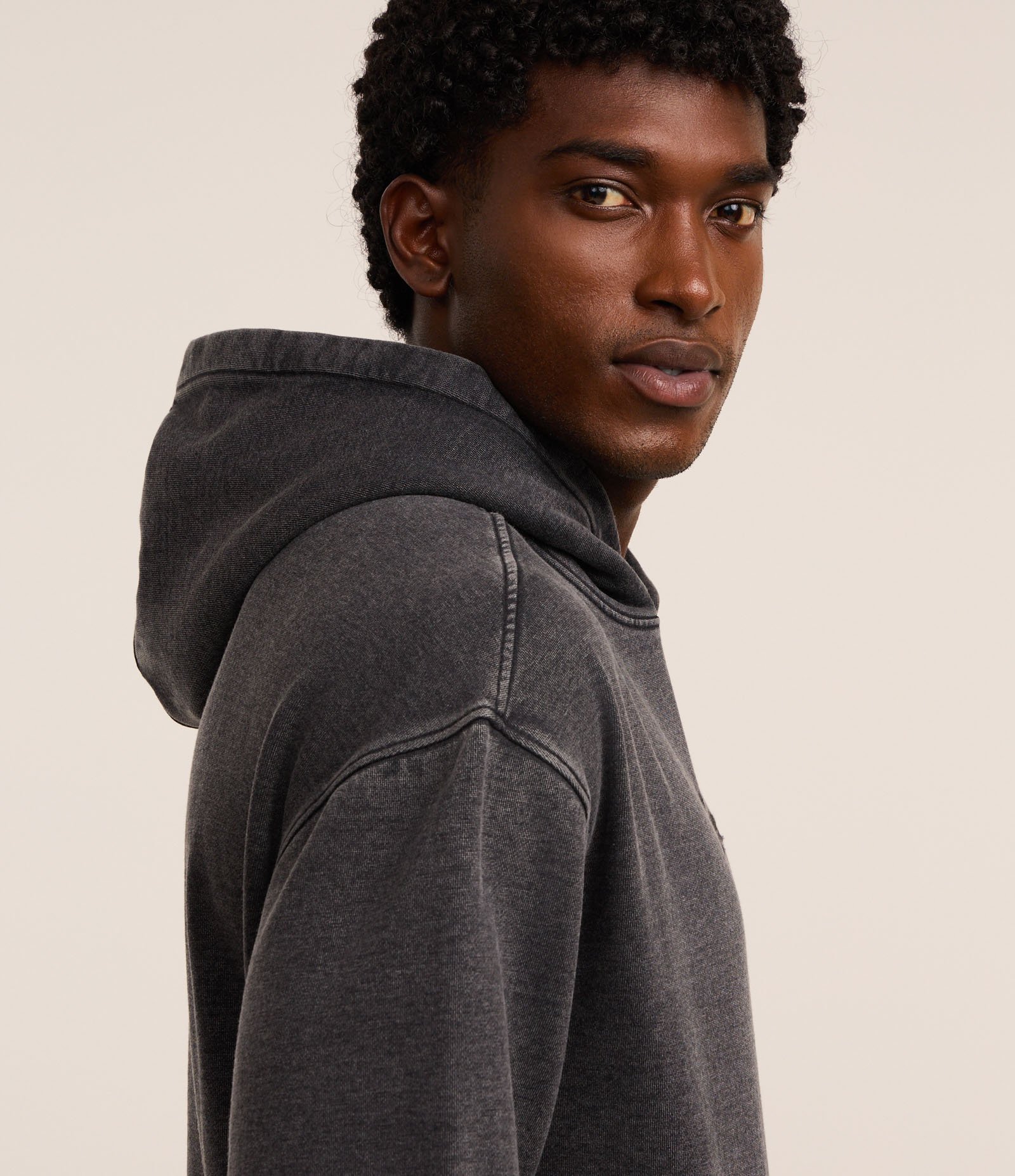 Moletom Relaxed com Estampa Lettering Bordada Preto 3