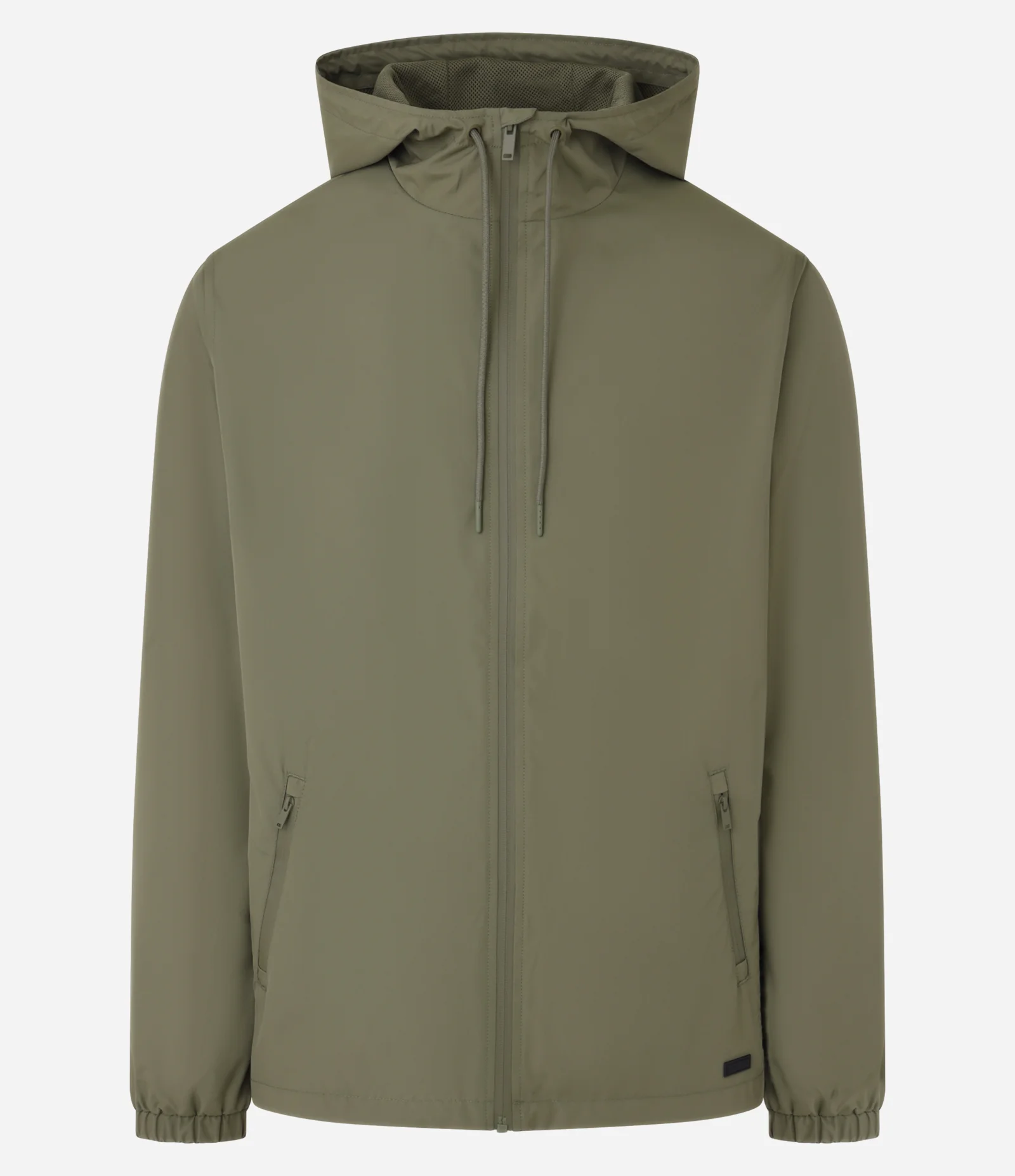 Jaqueta Quebra Vento com Capuz e Bolso de Zíper Fusionado Verde 6
