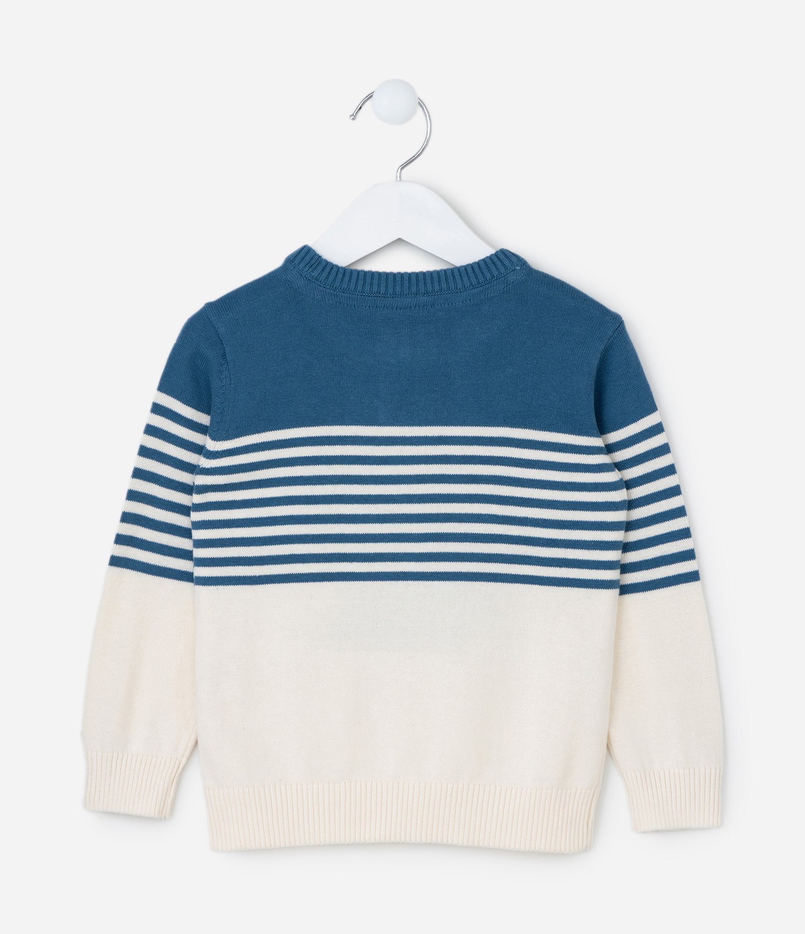 Suéter Infantil com Estampa Chase Patrulha Canina - Tam 1 a 6 Anos Azul/Off White 2