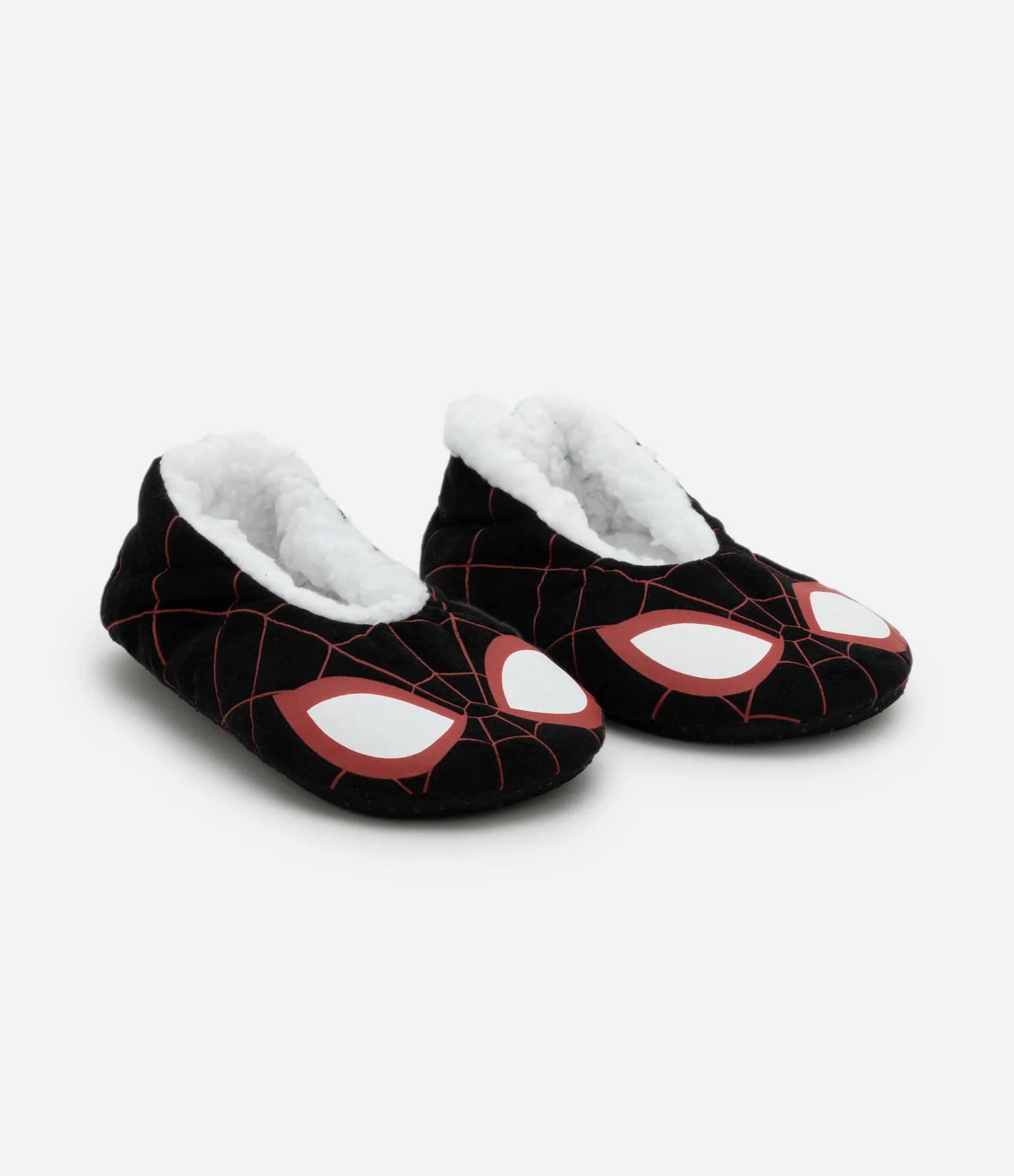 Meia Home Socks Infantil em Fleece com Estampa Homem Aranha - Tam 19 a 34 Preto 1