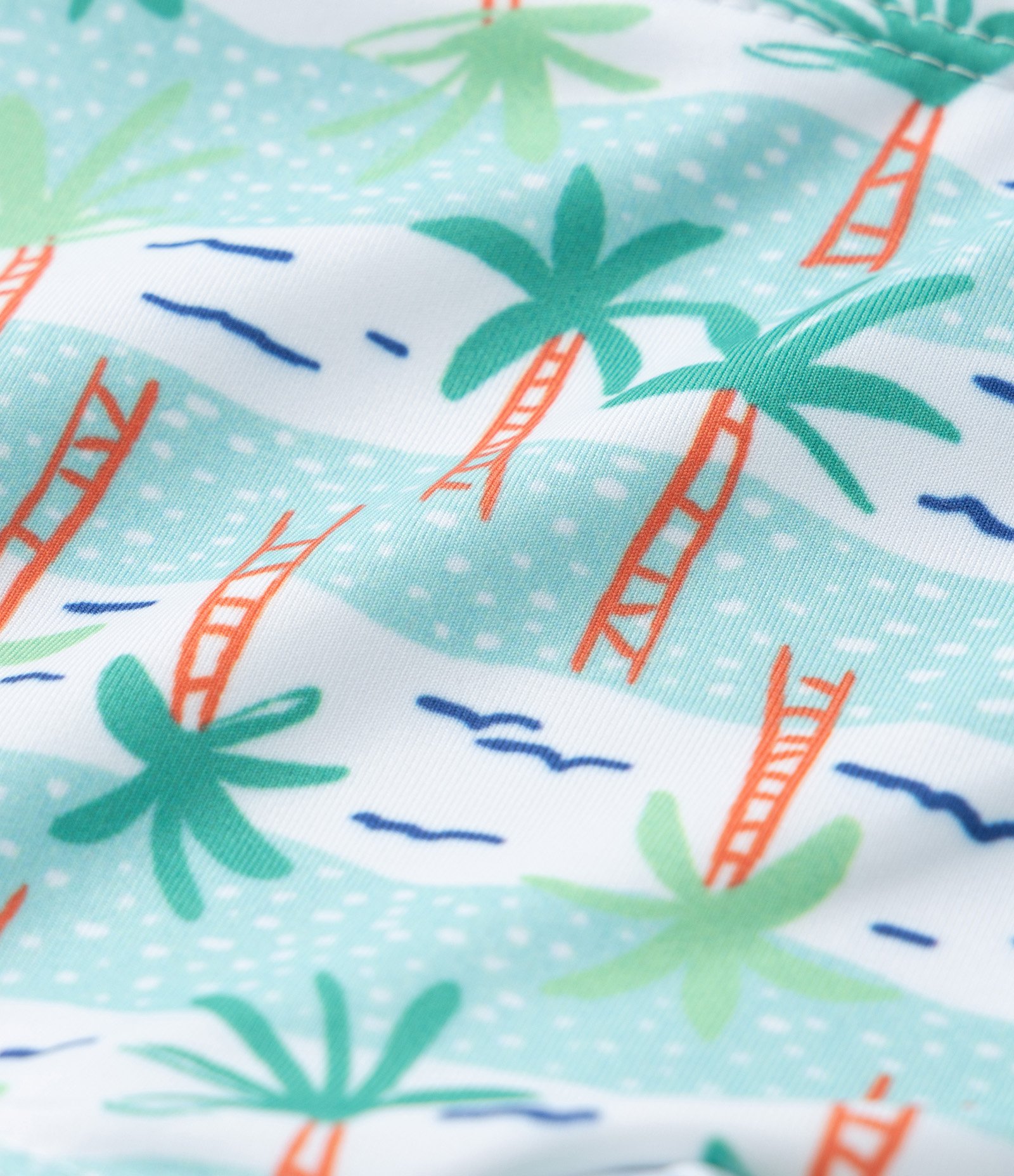 Sunga Boxer Infantil com Microfibra com Estampa Coqueiros - Tam 2 a 4 Anos Verde 3