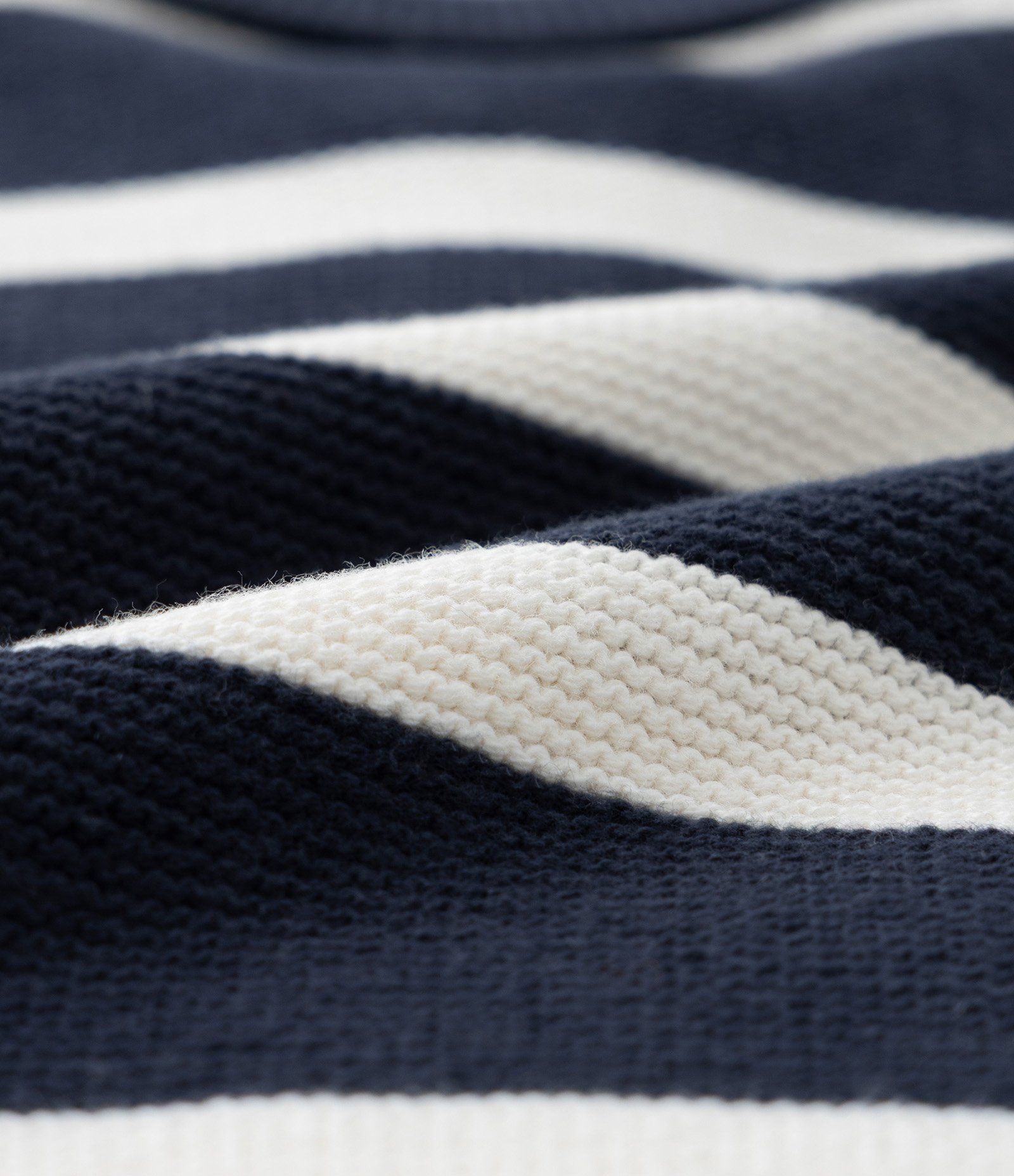 Suéter Infantil em Tricô Listras e Etiqueta na Barra - Tam 0 a 18 meses Azul 3