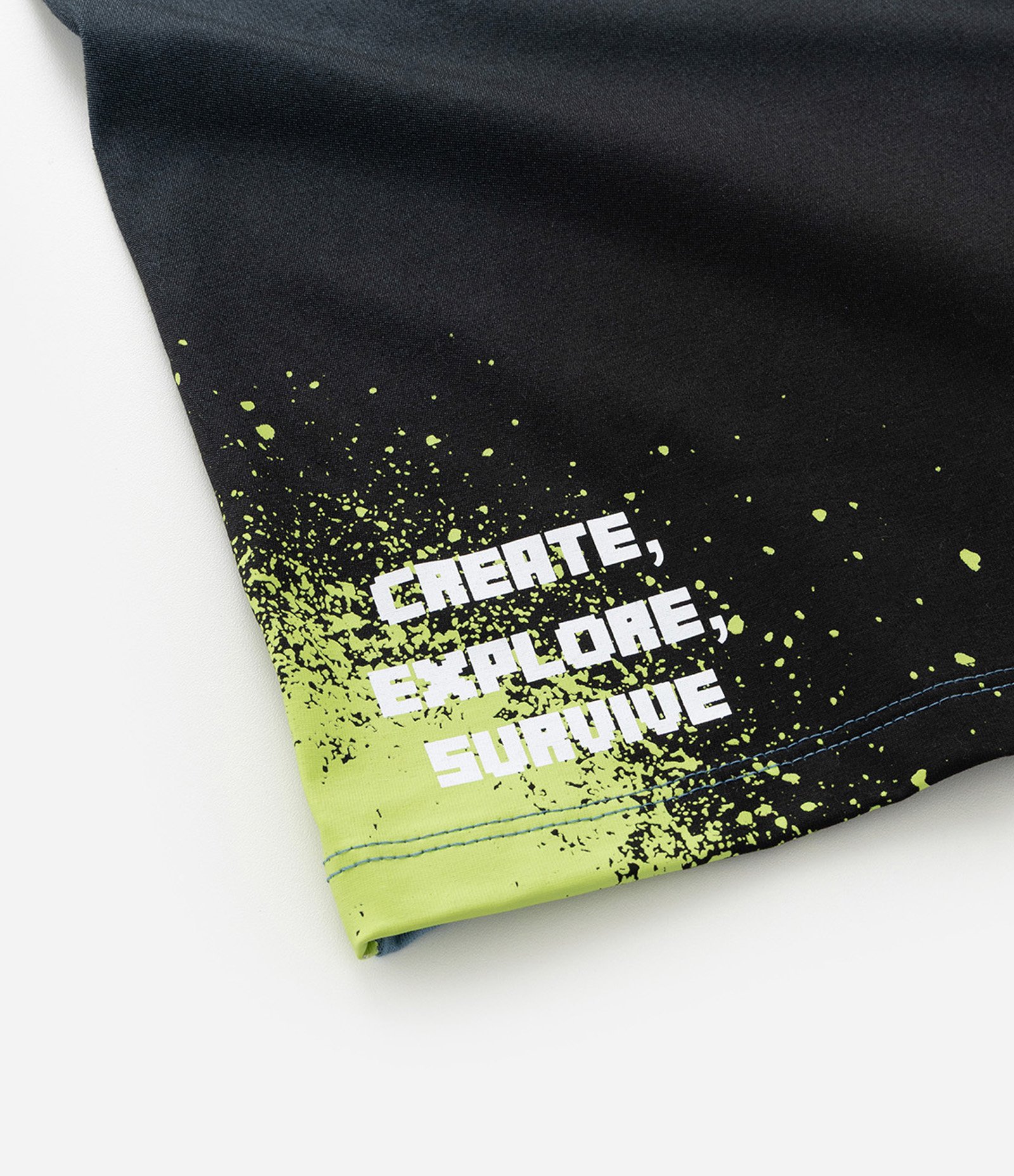 Camiseta Infantil com Estampa Degrade Minecraft - Tam 5 a 14 Anos Azul 4