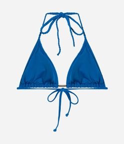 Biquíni Top Cortininha em Poliamida com Alças Trançadas