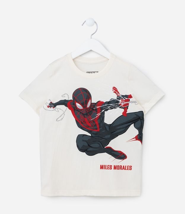 Camiseta Infantil com Estampa Homem Aranha Miles Morales - Tam 3 a 8 Anos