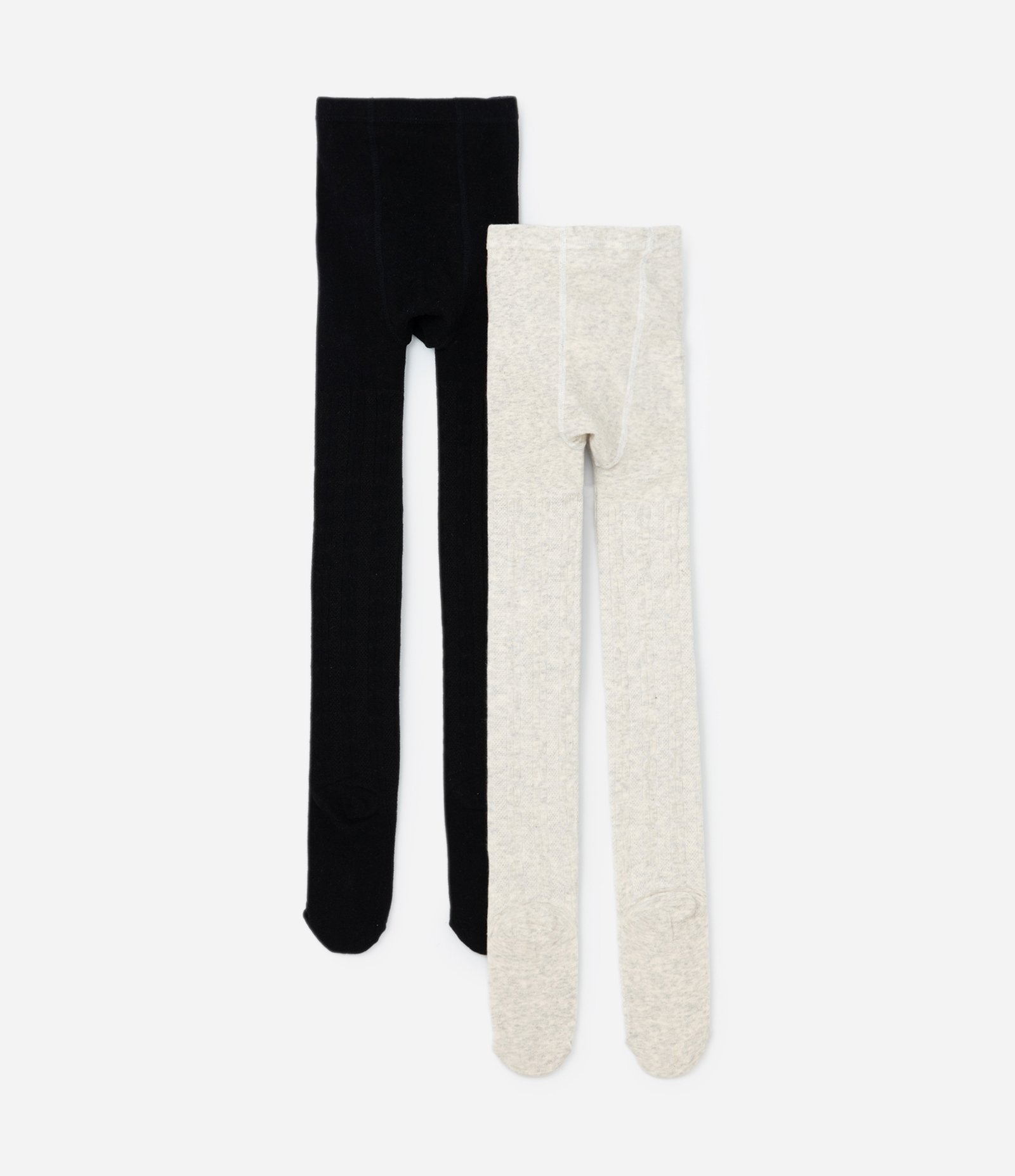 Kit 02 Meias Calças Infantis Texturizadas - Tam PP ao G Preto/Branco 2