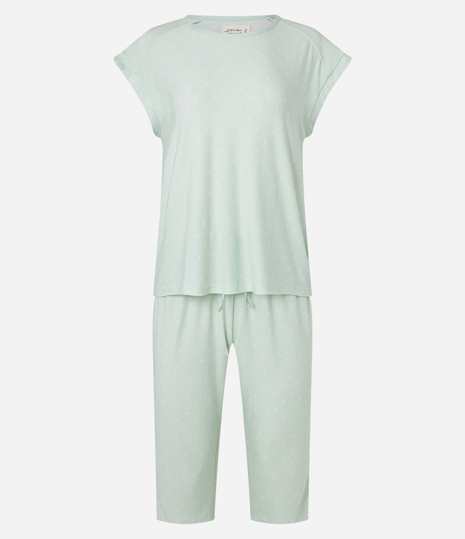 Pijama Capri com Toque Suave e Estampa de Gravataria Verde 5
