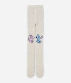 Meia Calça Infantil com Estampa Stitch e Angel - Tam PP ao G