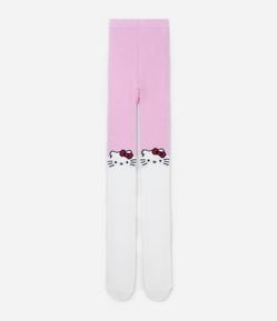 Meia Calça Infantil com Estampa Hello Kitty - Tam PP ao G