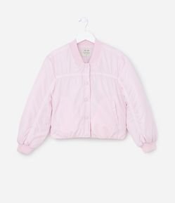 Jaqueta Infantil em Microfibra com Recorte e Botões - Tam 5 a 14 Anos