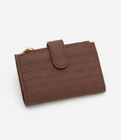Carteira Floater com Textura Embossed e Mini Lapela