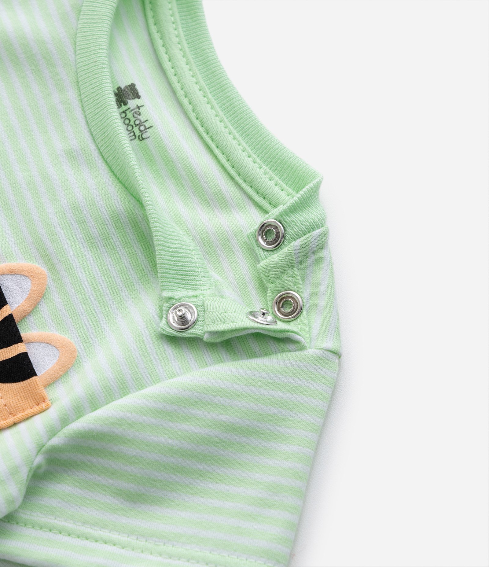 Body Infantil com Bolsinho e Estampa Tigrinho - Tam 0 a 18 meses Verde 4