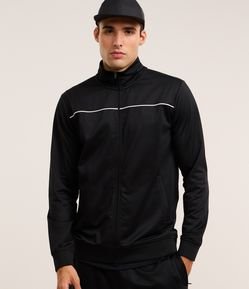 Jaqueta Esportiva em Helanca com Detalhes em Frisos