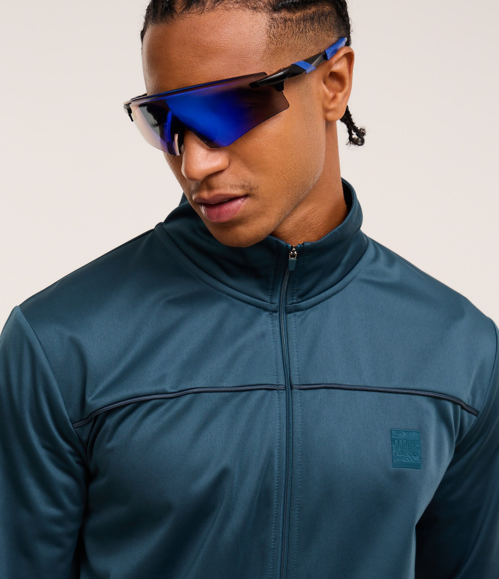 Jaqueta Esportiva em Helanca com Detalhes em Frisos Azul 3