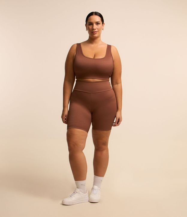 Top Esportivo em Ribana com Alça Média Curve & Plus Size