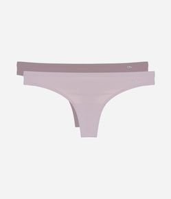 Kit 2 Calcinhas Biquíni em Microfibra com Borda Nuvem