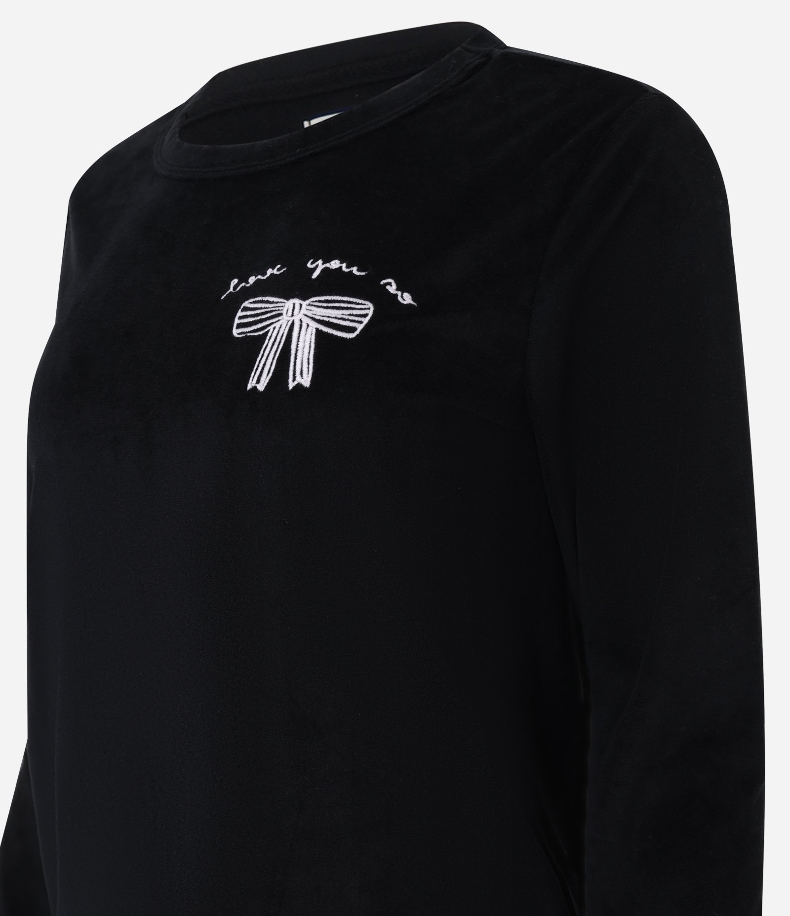 Pijama Longo com Estampa de Listras e de Laço Preto 6