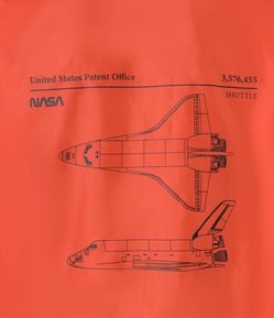 Jaqueta Quebra-Vento com Capuz e Estampa Nasa