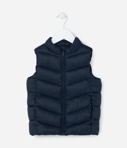 Colete Puffer Infantil Básico em Microfibra - Tam 1 a 4  Anos