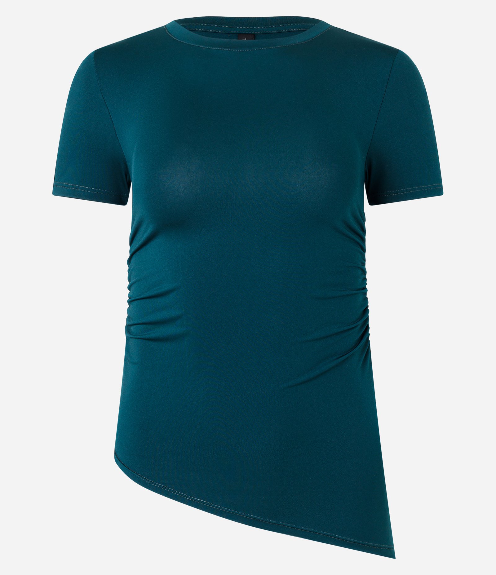 Blusa em Jersey com Barra Assimétrica Verde 4