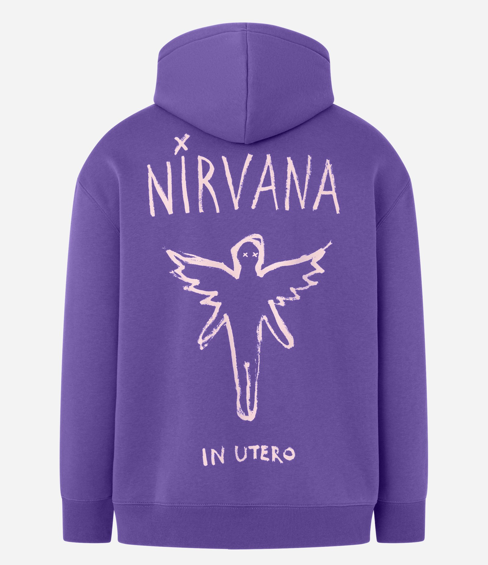 Blusão em Moletom com Estampa Nirvana In Utero Roxo 7