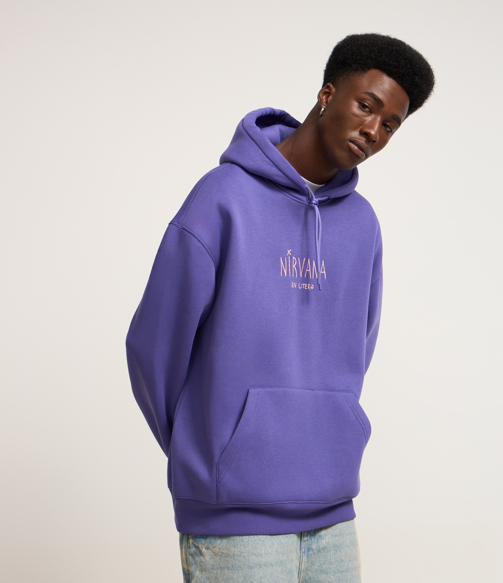 Blusão em Moletom com Estampa Nirvana In Utero Roxo 1