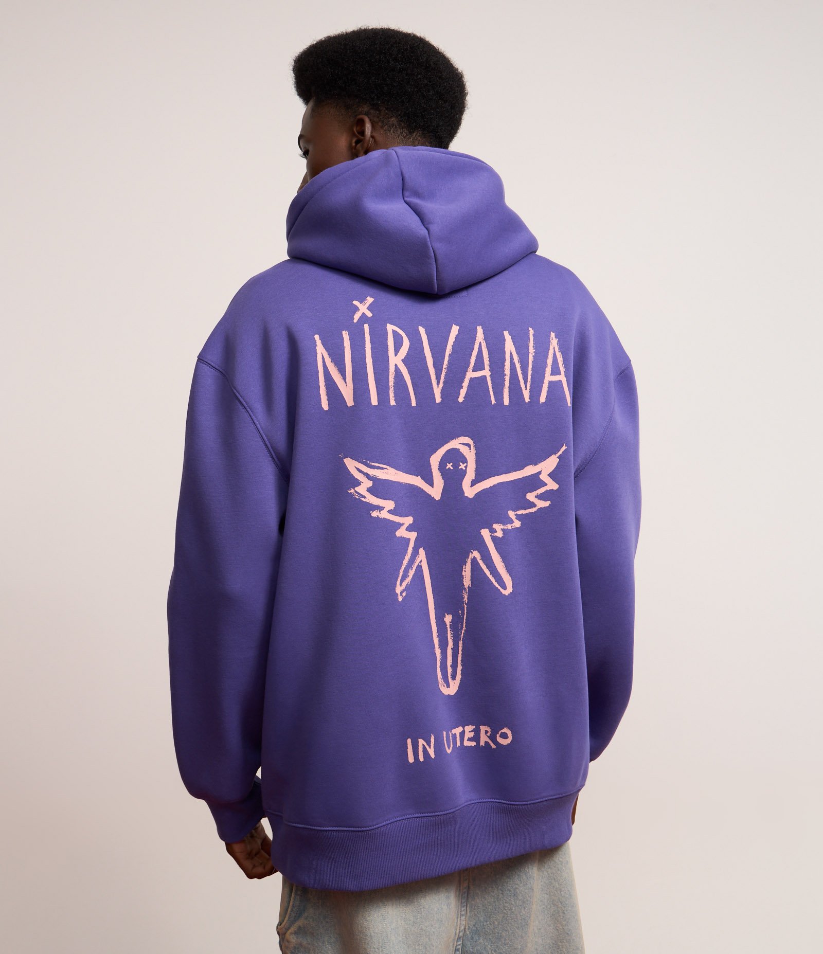 Blusão em Moletom com Estampa Nirvana In Utero Roxo 4