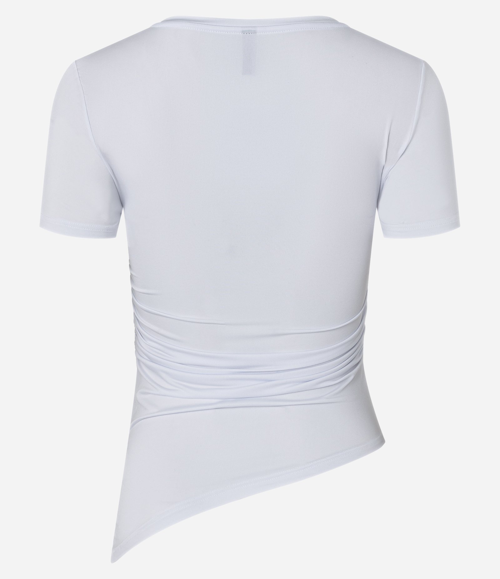 Blusa em Jersey com Barra Assimétrica Branco 5