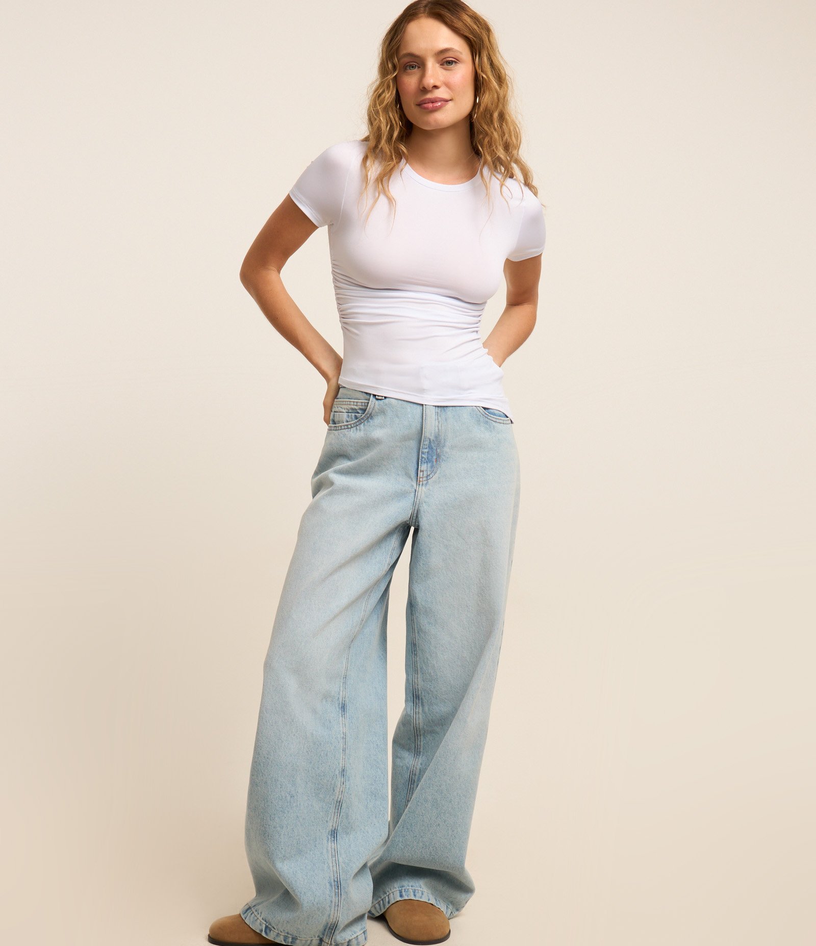 Blusa em Jersey com Barra Assimétrica Branco 2