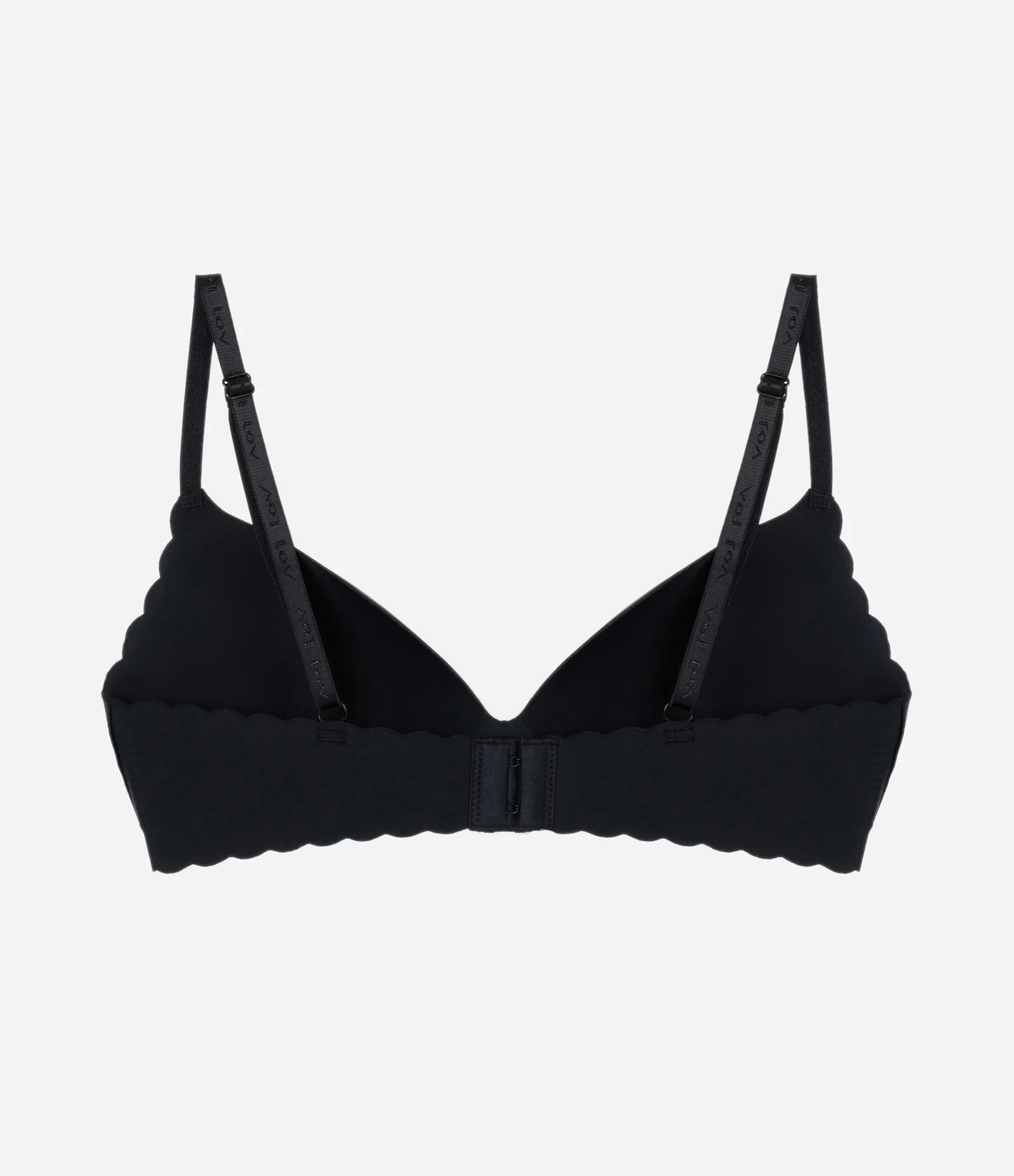 Sutiã Base com Bojo em Microfibra com Borda Nuvem Preto 5