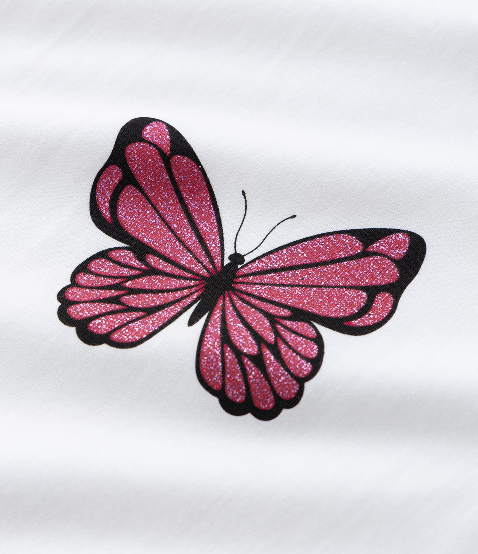 Camiseta Infantil com Estampa de Borboletas - Tam 5 a 14 Anos Branco Neve 3