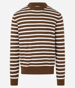 Suéter em Algodão com Listras Texturizadas