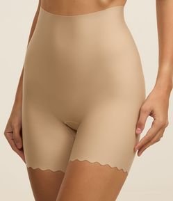 Bermuda Modeladora em Microfibra Com Borda Nuvem