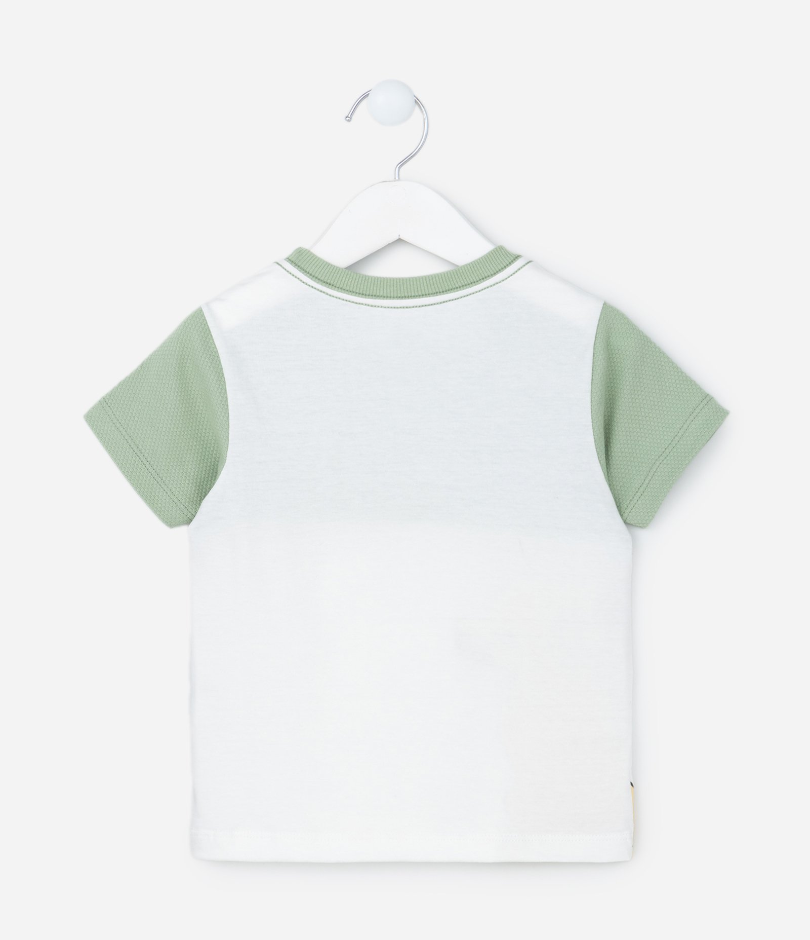 Camiseta Infantil com Estampa do Rei Leão - Tam 1 a 5 Anos Verde/Branco 2