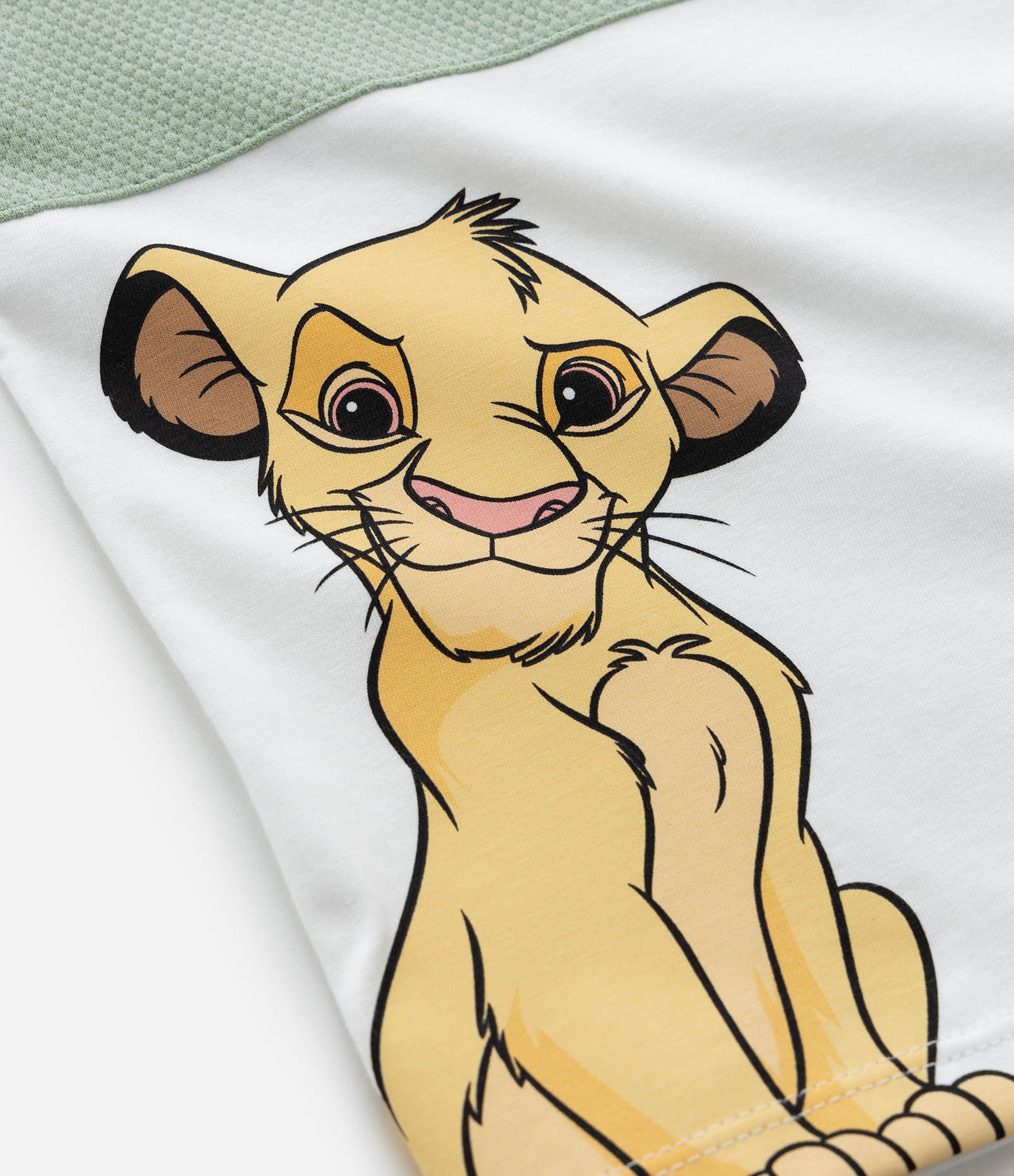 Camiseta Infantil com Estampa do Rei Leão - Tam 1 a 5 Anos Verde/Branco 3